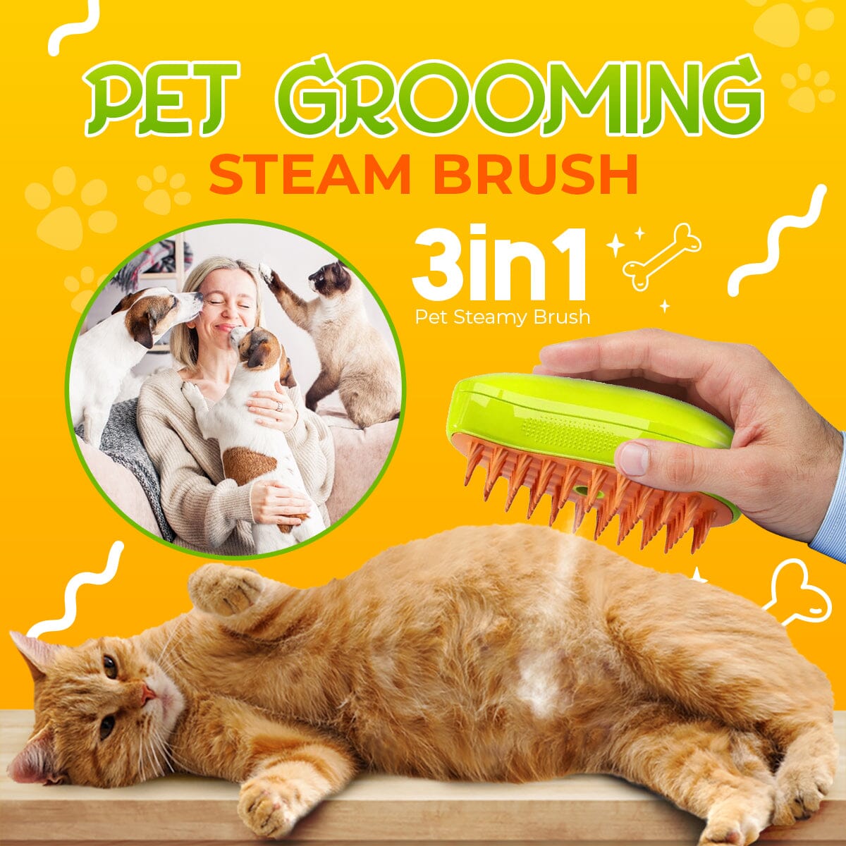 Pet Grooming Steam Brush🐾